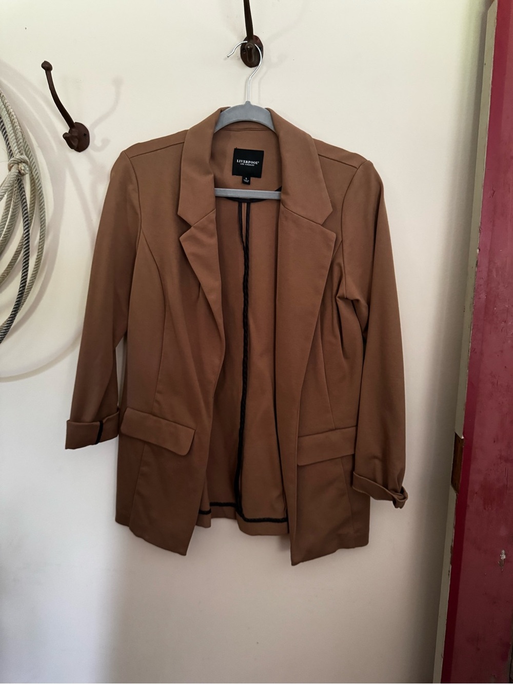 Liverpool Jeans Company Camel Brown Womens Blazer Jacket